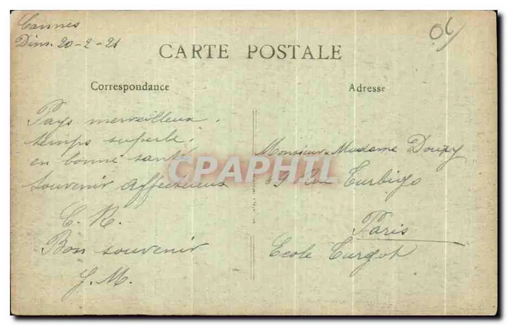 La Fanfarigoule — Straße der Goldenen Promenade — Umgebung von Cannes - Rückseite