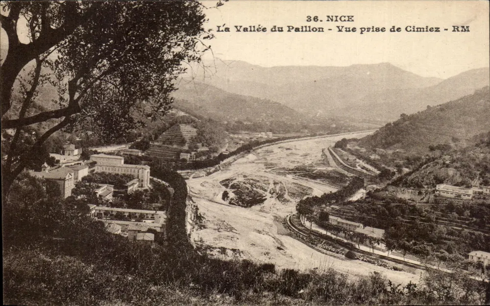 Die Schlucht des Paillon — Blick von Cimiez — NICE, RM - Vorderseite