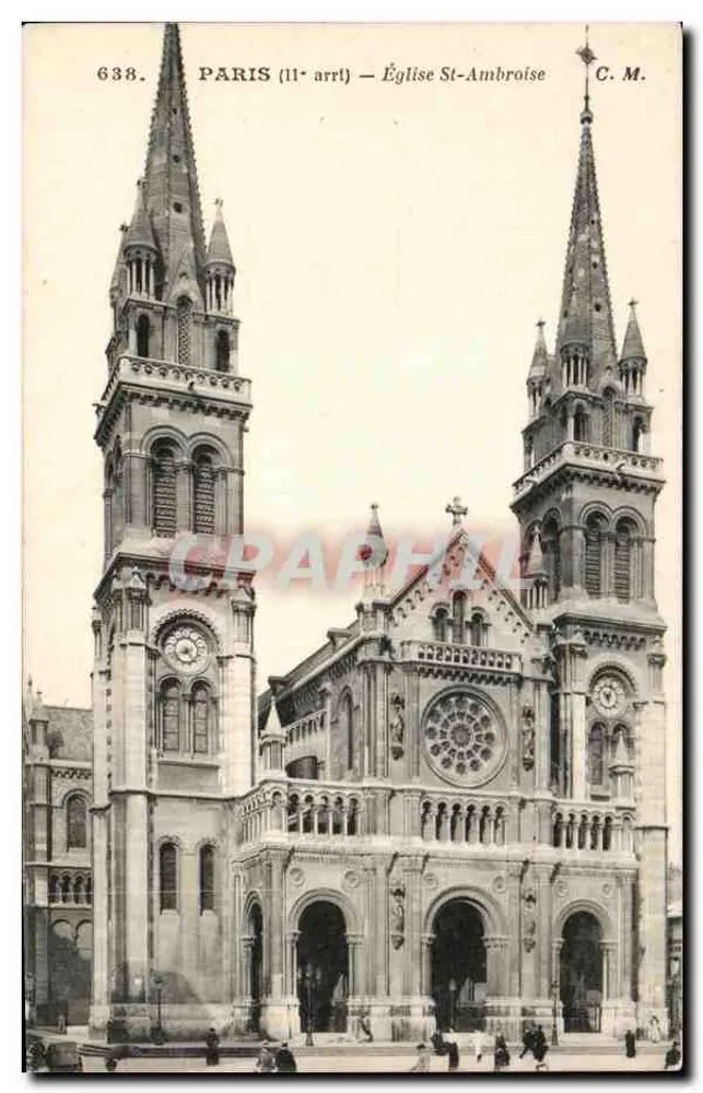Parijs (11e arr.) — Kerk van Sint Ambroois — C. M. n° 638 - Voorkant