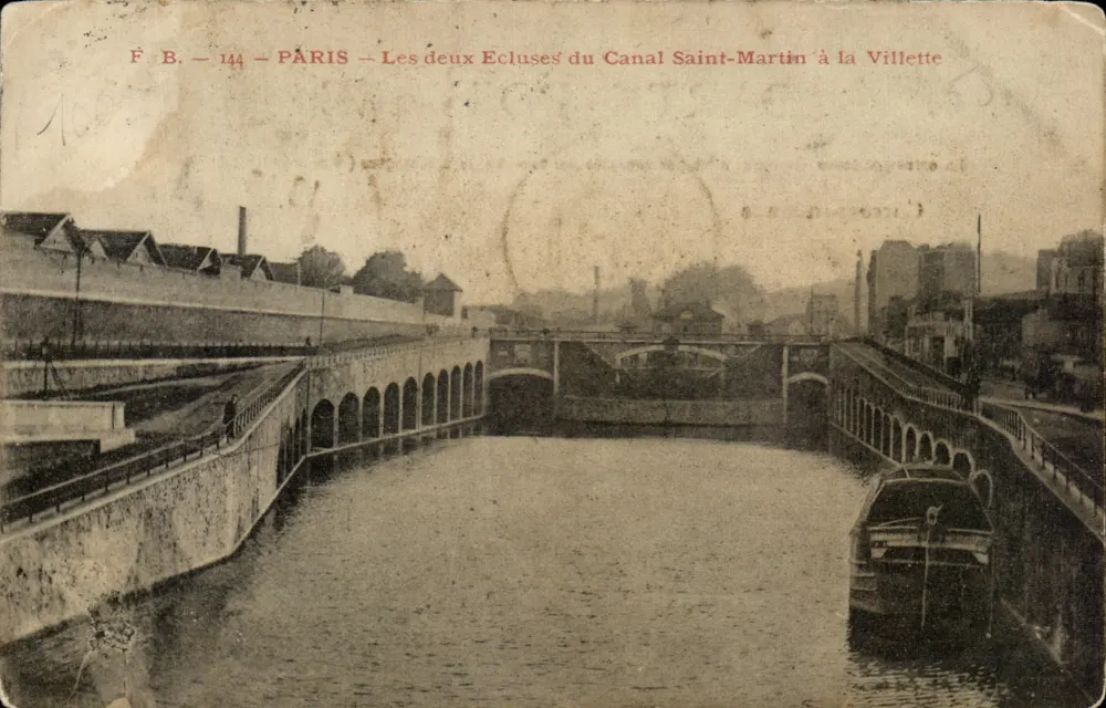 Paris — Les deux Ecluses du Canal Saint-Martin à la Villette — F. B. 144 - Vorderseite