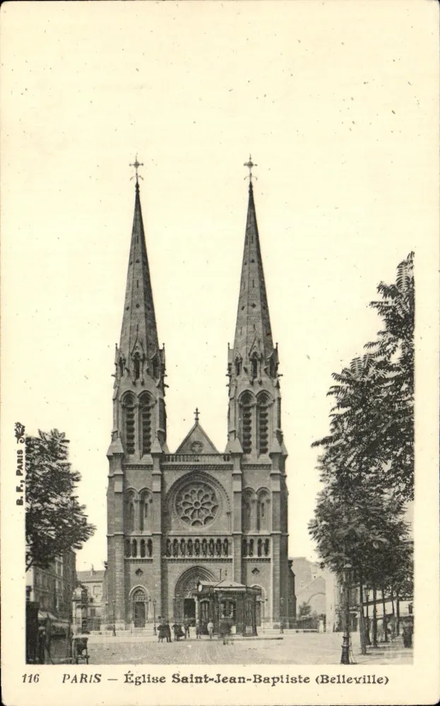 Paris — Kirche Saint-Jean-Baptiste (Belleville) — B. F. Paris, n° 116 - Vorderseite