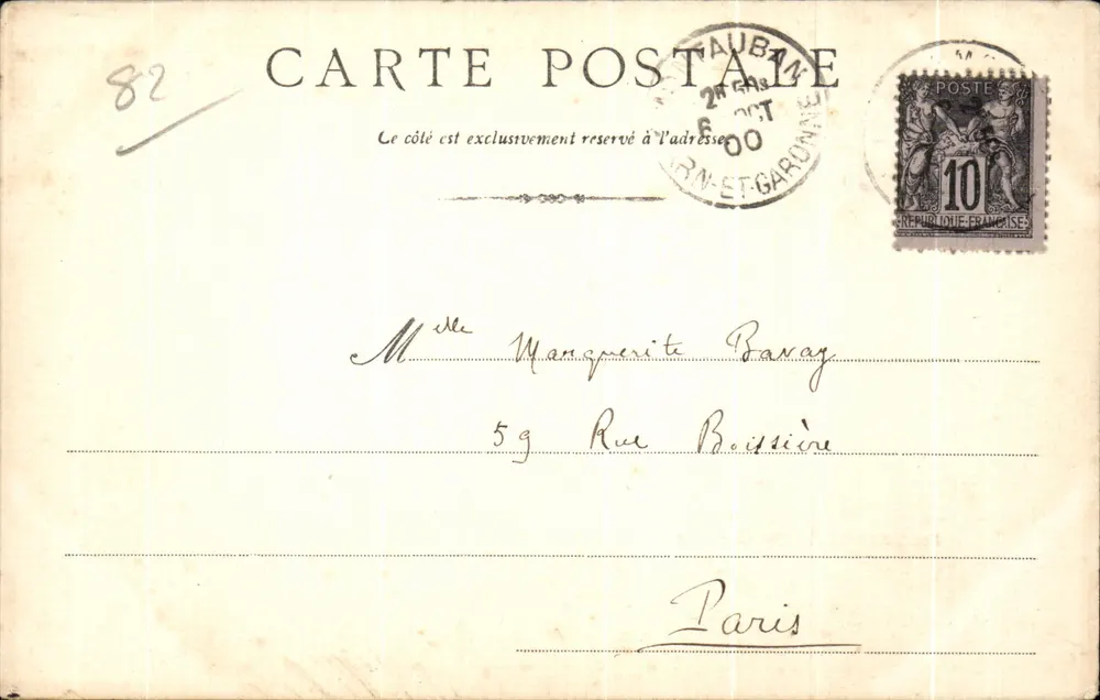 Aubagne — Ansichtskarte mit 10 Cent-Stempel — Verlag nicht sichtbar - Vorderseite