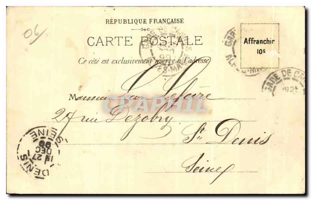 Vista tirada de Monte-Carlo — Monte-Carlo, 24/12/1899 — Pline, G. (Nice) - Verso