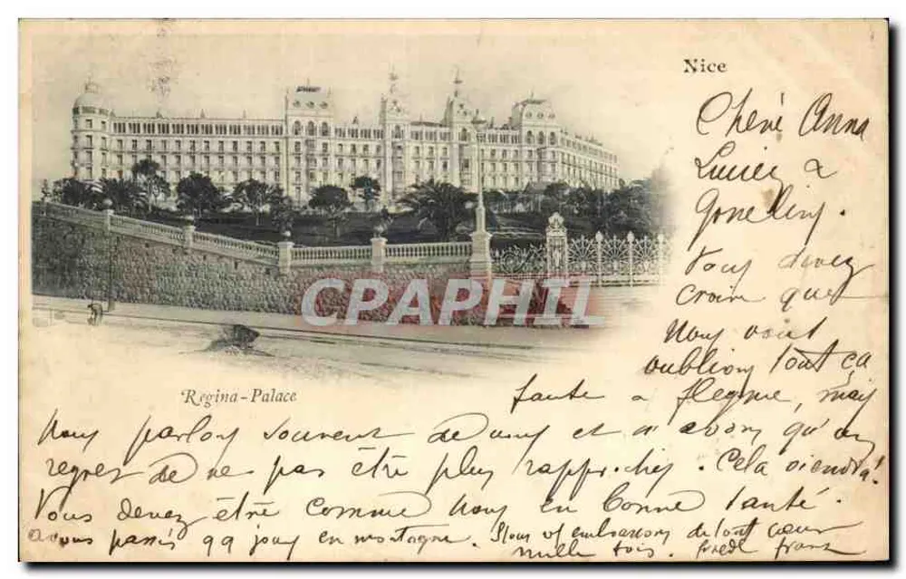 Palácio Regina — Nice — editor desconhecido, número de série não visível - Frente