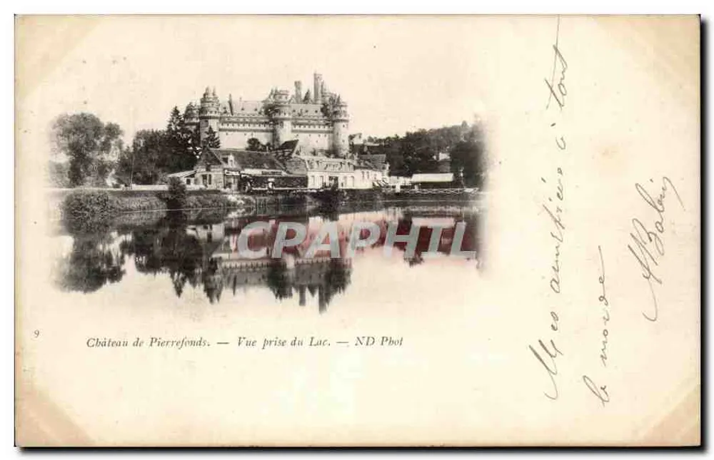 Schloss Pierrefonds — Ansicht vom See — ND Phot - Vorderseite