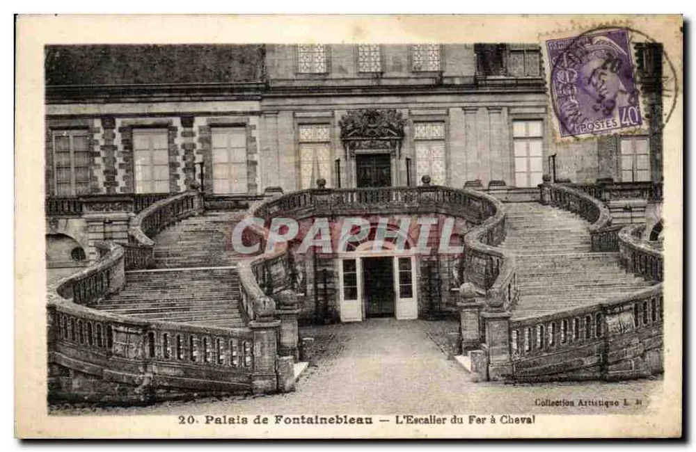 Palast von Fontainebleau — Die Eisenpferdestiege — Künstlerische Sammlung 1.14 - Vorderseite