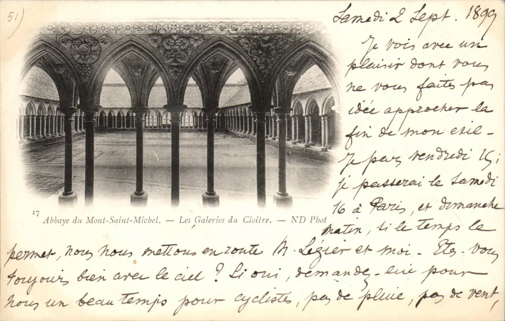 Abtei Mont-Saint-Michel — Galerien des Klostergangs — ND Phot - Vorderseite