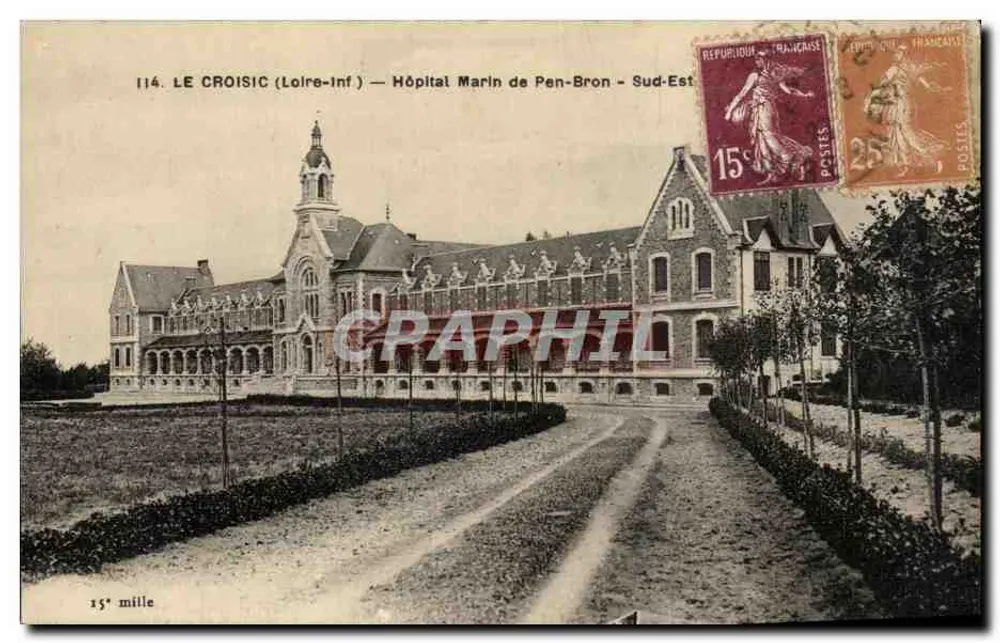 Le Croisic (Loire-Inf.) — Marinospital Pen-Bron — Südost - Vorderseite