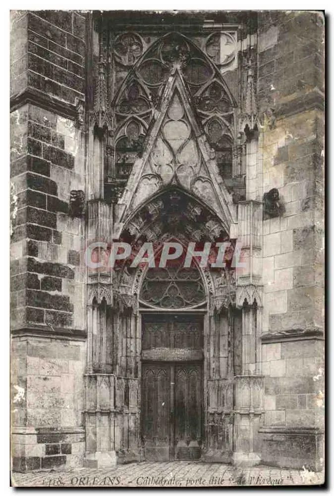 Orléans — Cathédrale, porte dite « de l'Évêque » — éditeur : Nouvelle Éducation Ornienne, n° 118 - Frente