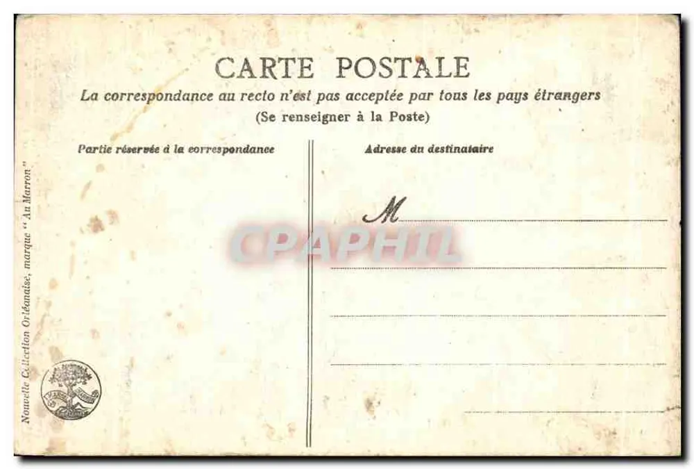 Orléans — Cathédrale, porte dite « de l'Évêque » — éditeur : Nouvelle Éducation Ornienne, n° 118 - Verso