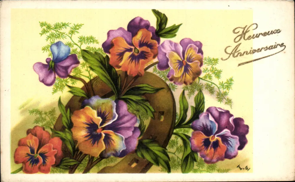 Gedankenblüten — Geburtstag — T. G. - Vorderseite