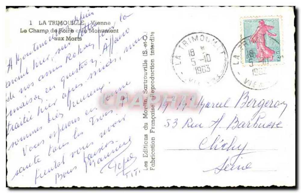 Feld der Toten — Benoît-Sault — Les Herolles — Éditions du Moulin, Sarratville - Rückseite
