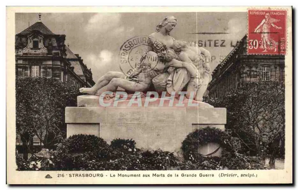 Straßburg - Denkmal für die Gefallenen des Großen Krieges (Drivier, Bildhauer) - Vorderseite