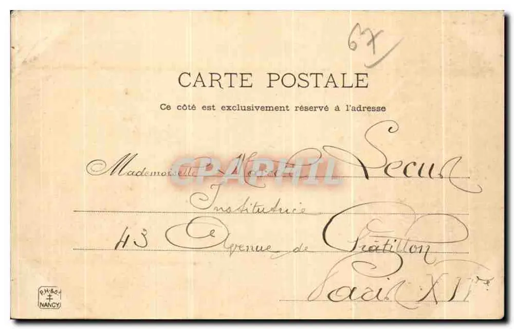 Strasbourg — Place Kléber — P. HELMLINGER & CO., IMP. PHOT. NANCY. - Verso