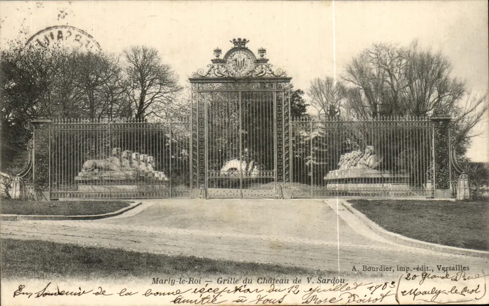 Marly-le-Roi — Tor zur Burg V. Sardou — A. Bourdier, Verleger, Versailles - Vorderseite
