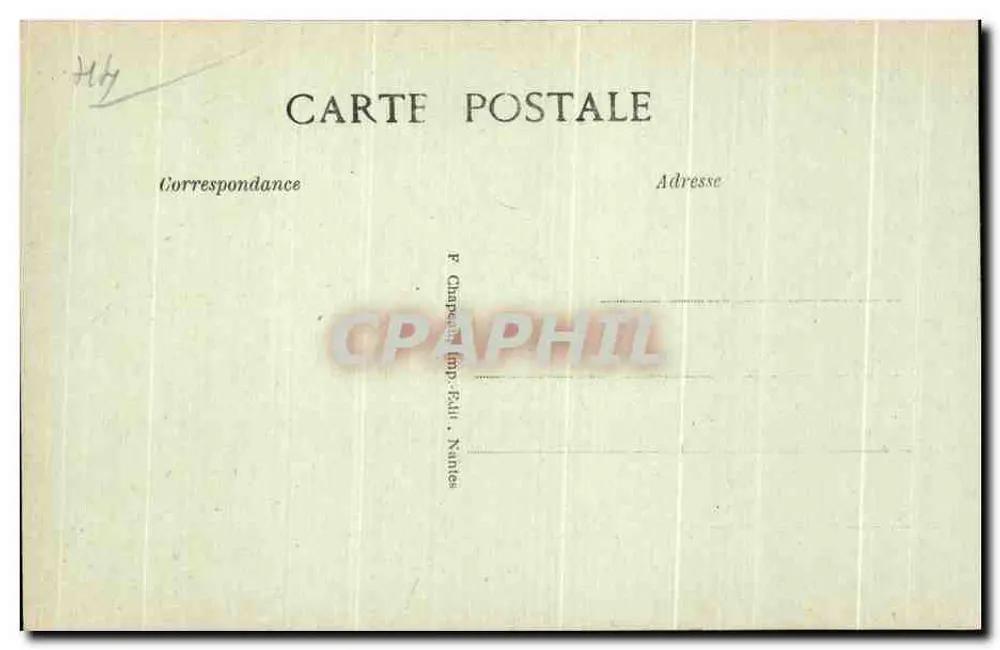 Le Pouliguen (Loire-Inf.) — An der Küste, Studie zu Felsen — 4. Tausend — Verlag F. Chapeaublanc, Nantes - Rückseite