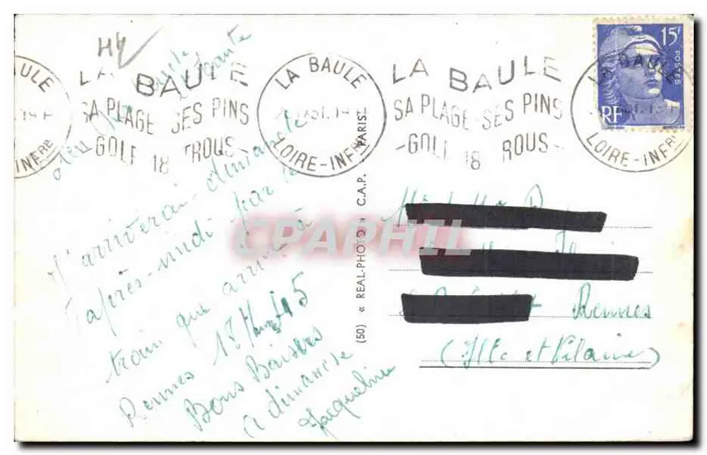 La Baule — A Praia e os Boulevards da Esplanada — LL - Verso