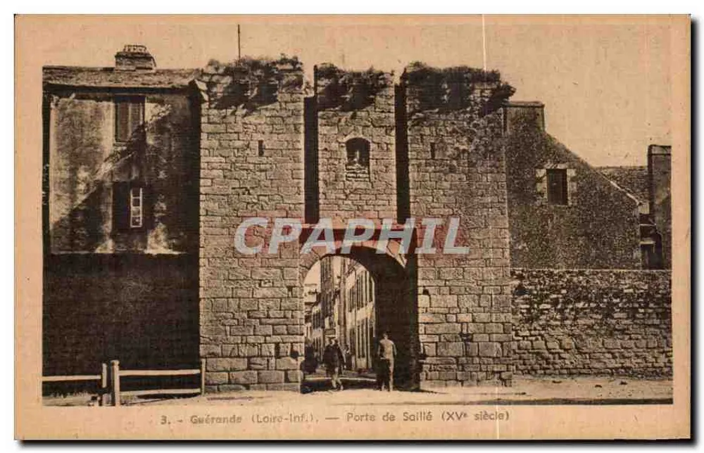 Guérande (Loire-Inf.) — Porta de Saillié (século XV) - Frente