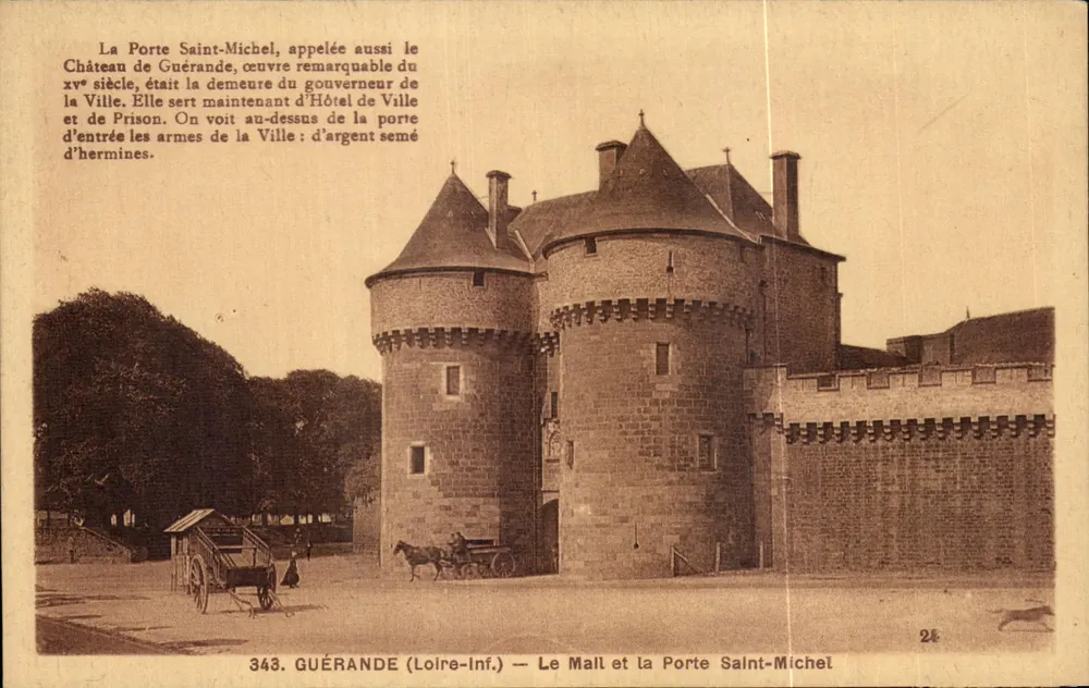 Guérande (Loire-Inf.) — Le Mail und die Porte Saint-Michel — Verlag P. Chapeau, n° 343 - Vorderseite