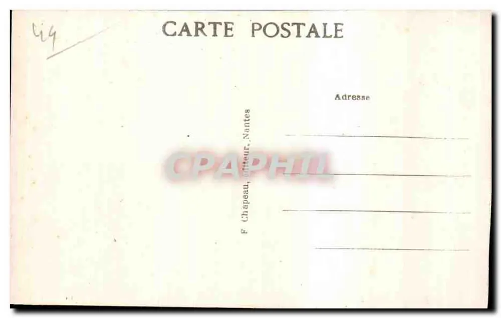 Quérande (Loire-Inf.) — A Colegiata de São Aubin (lado sul) — F. Chepeau, Nantes, n°46 - Verso