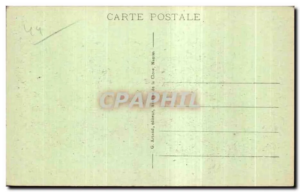 La Bernerie - O Rocho — G. Arraud, editor, Nantes - Verso