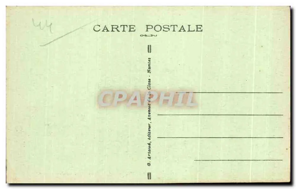 La Bernerie — Les Rochers de la Boutinardière — G. Artaud, Nantes - Rückseite
