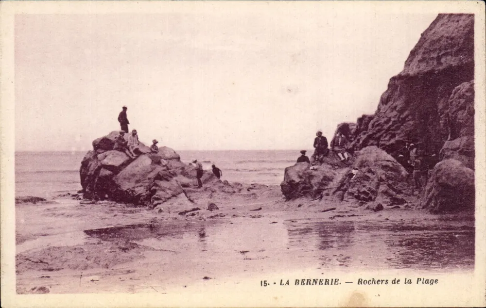 La Bernerie — Rochers da Praia — G. Artoud, editor - Frente