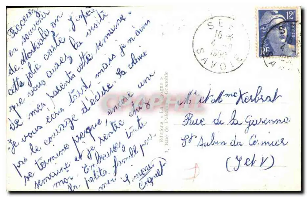 Val d'Isère — Der Signal de l’Iseran unter Schnee — Editionen « La Savoie » n°7267 - Rückseite