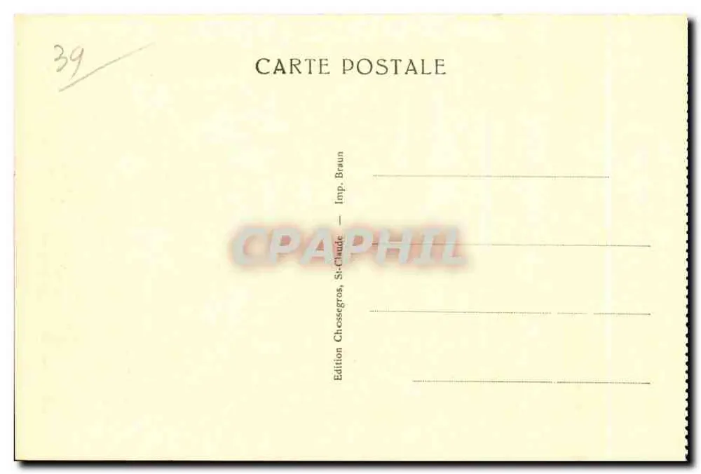 Saint-Claupe — Die Bänke und der Altar der Kathedrale — Edition Chossegros, Imp. Braun - Rückseite