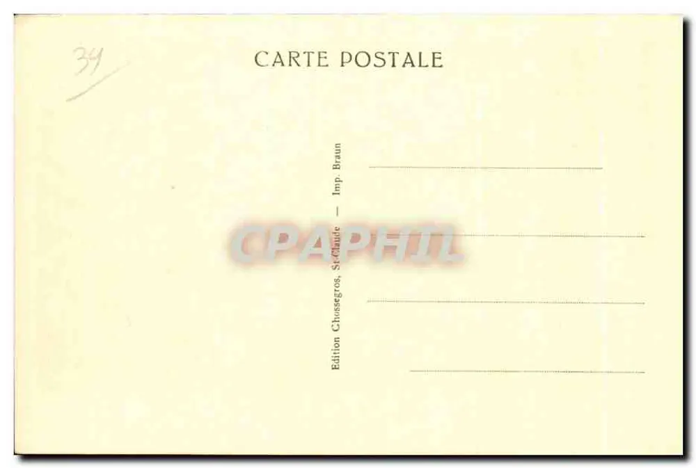 Saint-Claude — Vista panorâmica — Edição Chosségros, Imp. Braun - Verso