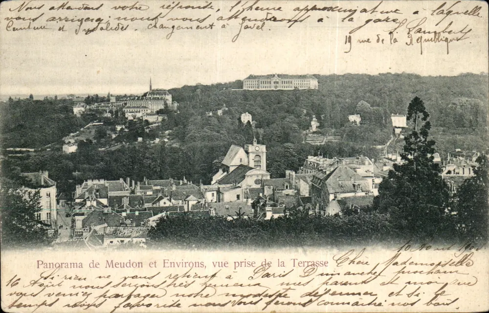 Panorama von Meudon und Umgebung — Aufnahme von der Terrasse — Edition Trianon Nr. 319a - Vorderseite