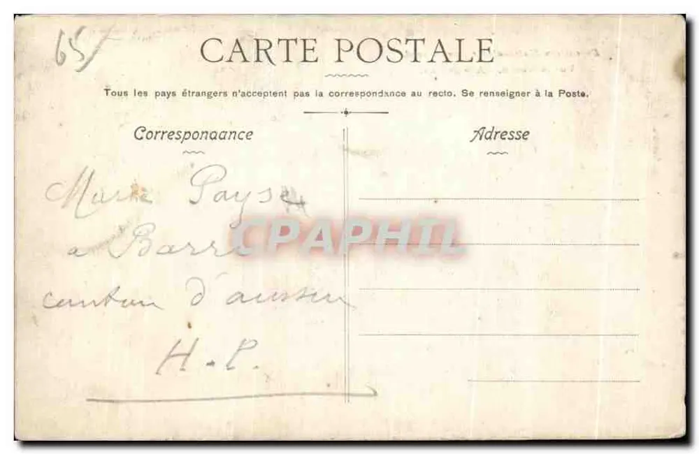 Nationale Ausstellung von Tarbes 1908 — Innenansicht, Linkes Flügel — Edition Lacaze - Rückseite
