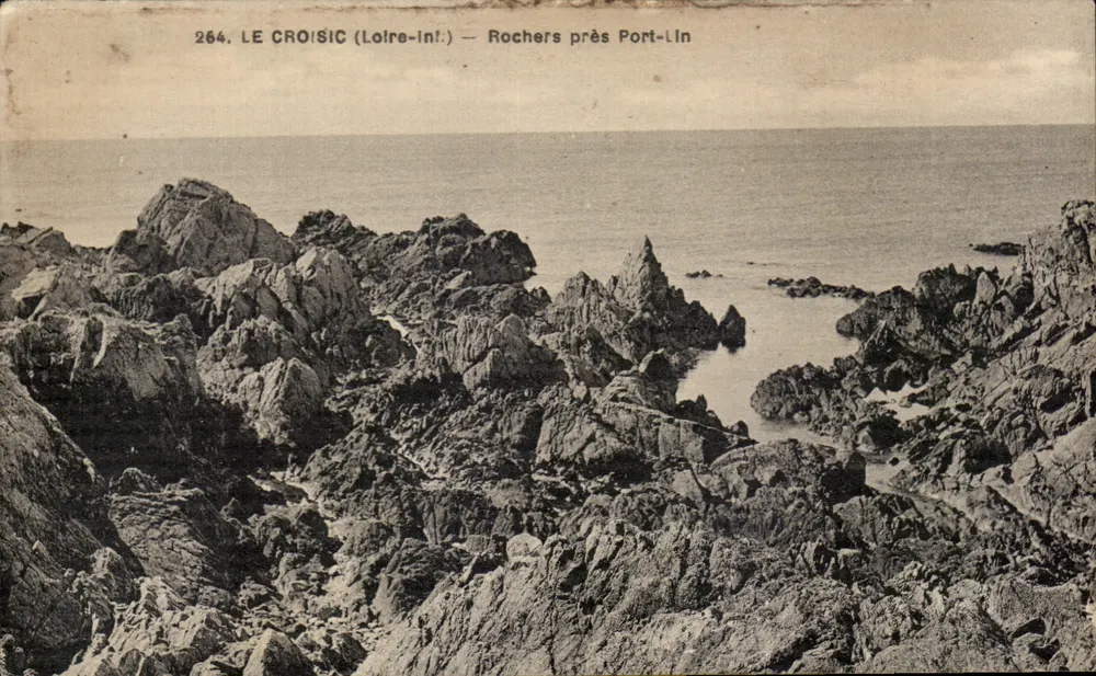 Le Croisic (Loire-Inf.) — Rochas perto de Port-Lin — F. Chapeau, Nantes, n°264 - Frente