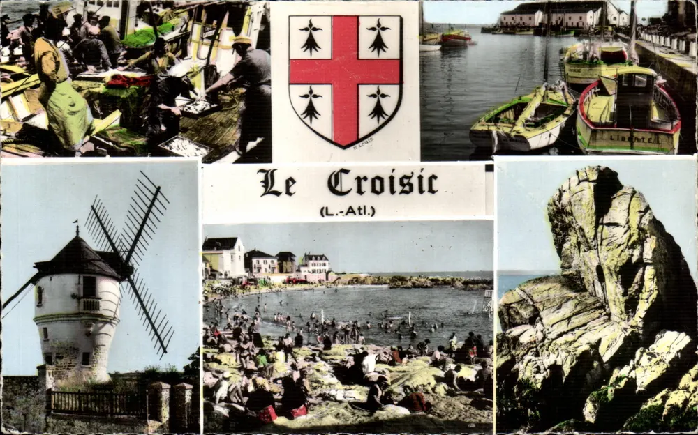 Le Croisic (L.-Atl.) — vista panorâmica — C. III - IMP. MACON (S.-égl.) - Frente
