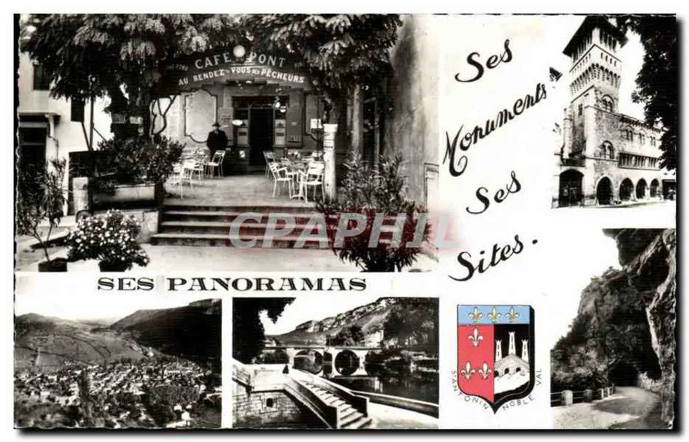 Pont-à-Mousson — Café du Pont au Rendez-vous des Pêcheurs — Seine Denkmäler, Seine Sehenswürdigkeiten — Verleger: R. C. Montauban - Vorderseite