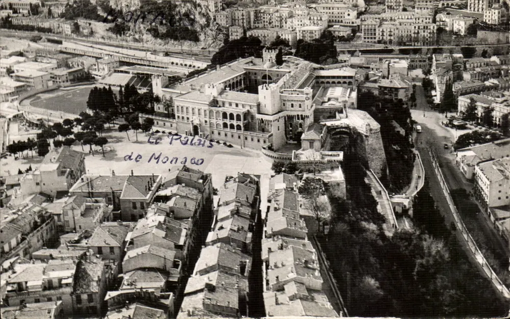 O Palácio de Mônaco — Vista aérea — G. Détaille, Fotoditeur Mônaco - Frente