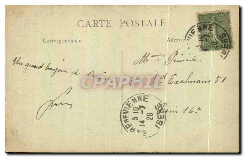 Vienne (Isère) — Innenansicht der Kirche Saint-Maurice — Grab der Erzbischöfe — O. F., Paris - Rückseite