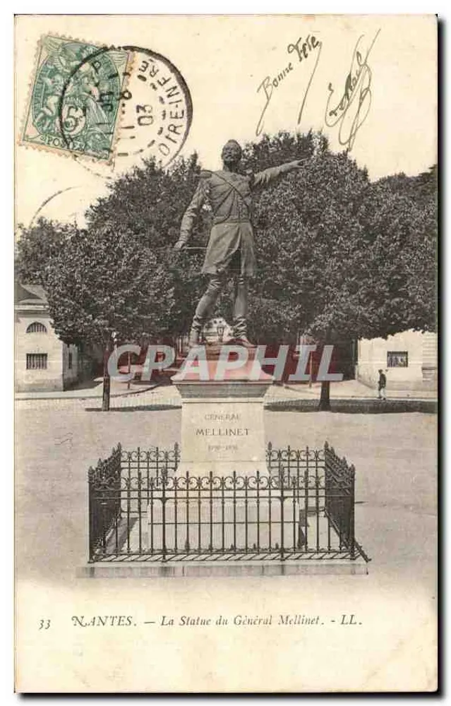 NANTES — A Estátua do Geral Mellinet — LL. n°33 - Frente