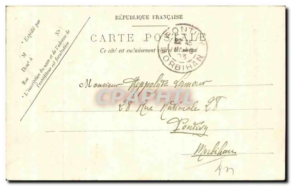 NANTES — A Estátua do Geral Mellinet — LL. n°33 - Verso