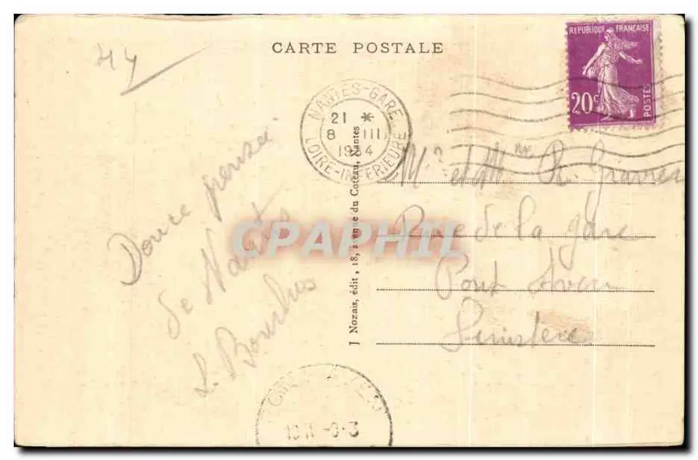 NANTES - Vista del Museo de Historia Natural — editor Mozet, n°81 - Reverso