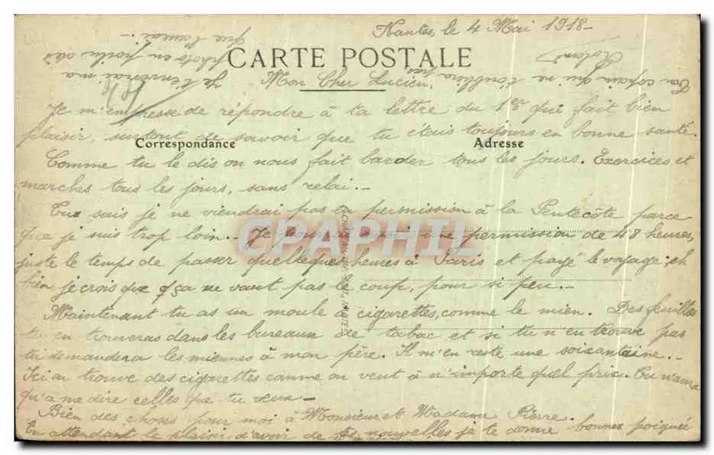 NANTES — Cour do Castelo, o Donjon (século XV) - Verso