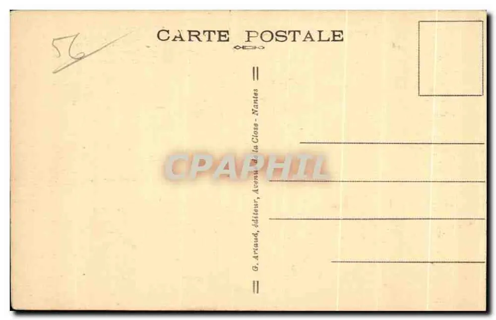 Quiberon — Fissura de Kerniscop — G. Arriaud, Nantes - Verso