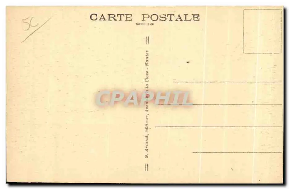 Quiberon — Couloirs de Port-Bara — G. Armand, Nantes - Verso