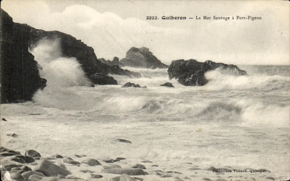 Quiberon — Die wilde See bei Port-Pigeon — Sammlung Villard, Quimper - Vorderseite