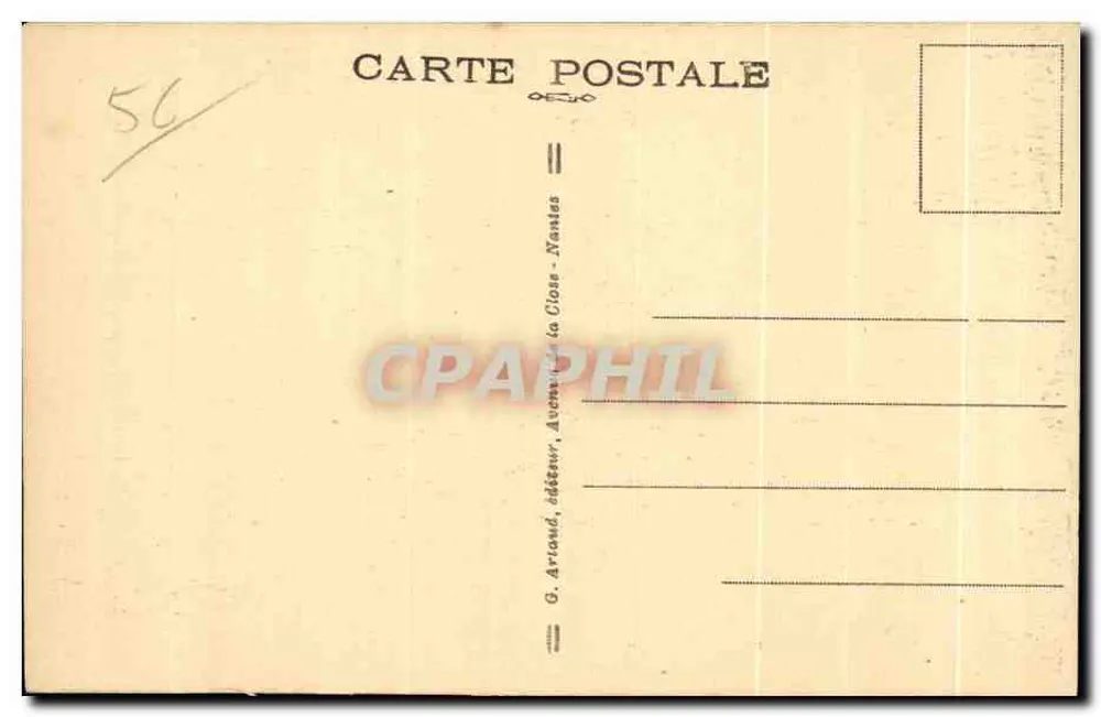 Quiberon — Die Passagen von Port-Bara — G. Arrioud, Verlag, Nantes - Rückseite