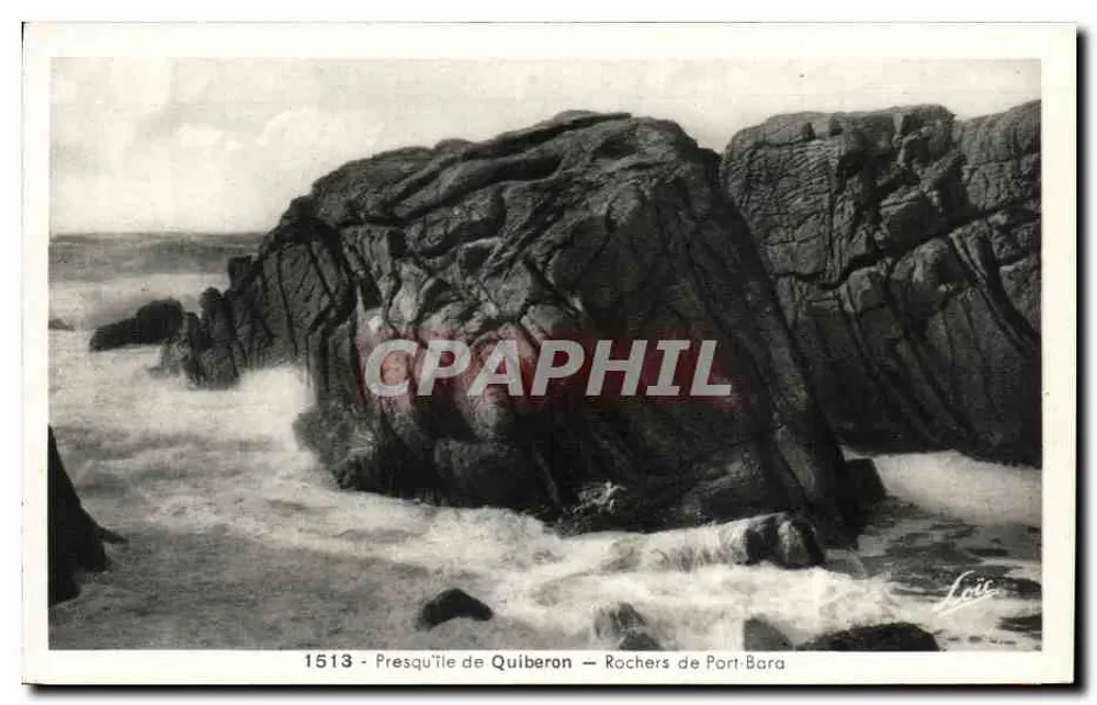 Presqu'île de Quiberon — Rochers de Port-Bara — Edition Mény, Rennes - Vorderseite