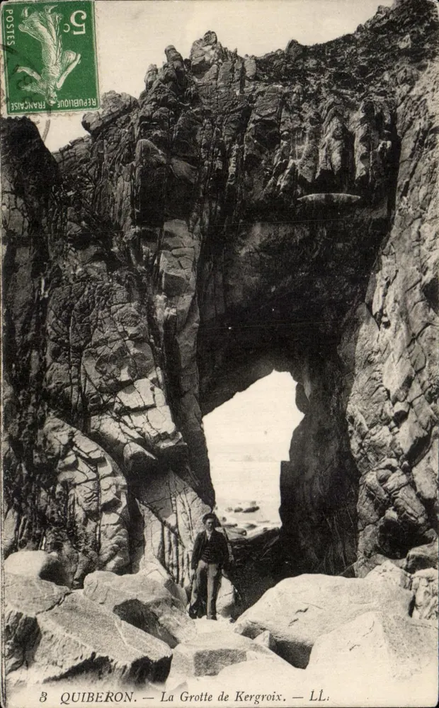 Quiberon — A Gruta de Kergroix — LL. - Frente