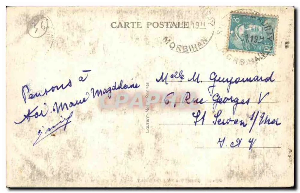Sainte-Anne-d'Auray — O Calvário e o Claustro — editor L. Léon - Verso