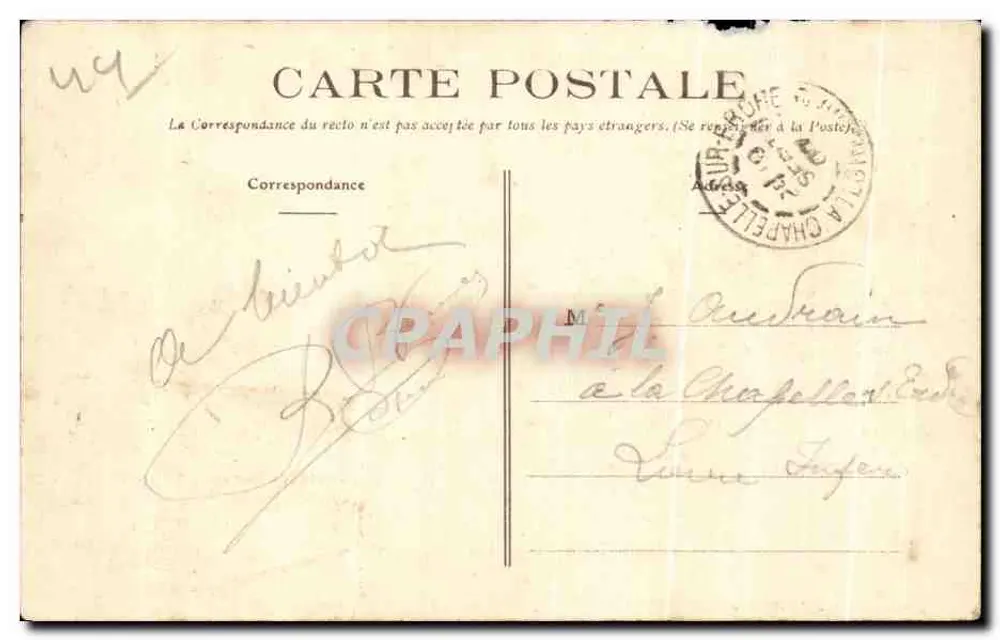 A Capela - Pornichet (Loire-Inférieure) — editor Coleção Pillorget, Saint-Nazaire, n° 664 - Verso