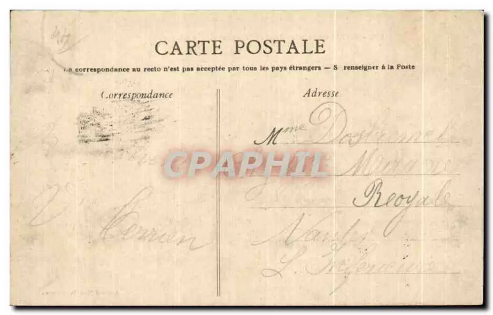 Pornic (Loire-Inf.) — Effekt von Wellen an der Küste von Gourmalon — Artaud-Nozais, Nantes - Rückseite